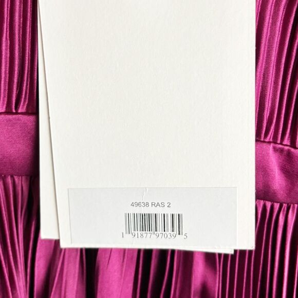 Mac Duggal Pleated Caplet Tea Length Dress 2 NWT - Picture 10 of 11